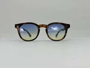 oculos tanned animal print lente azul