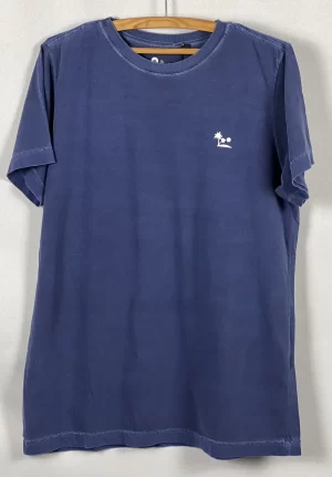 camiseta quadros estonada azul