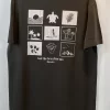 camiseta estonada quadros cinza - branco