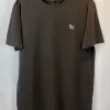 camiseta estonada quadros cinza - branco